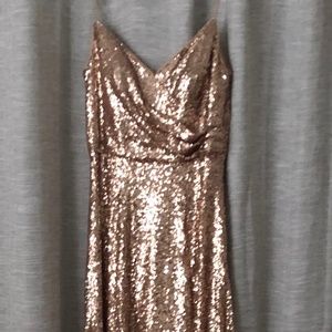 Rose Gold Sequence Bridesmaid/Formal Dress -size 10